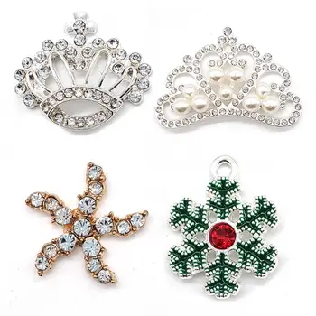 LKERANlot Мини Crown Кристални Перлени Копчета Сватбена Декорация Кристали за Бродирани Дрехи Шевни Аксесоари