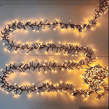 30 М 1500 LED Коледно, Скупчени Светлина Открит Водоустойчив Коледни Фойерверки Струнен Светлина 8 Режима на Приказни Коледни Светлини Декор