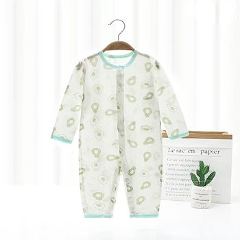 Детска пижама с климатик, тънка пижама за новородено, твърди летни детски дрехи