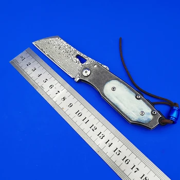 1 бр. Сгъваем нож с остър нож от дамасской стомана с висока твърдост VG10, джобен нож за оцеляване на открито, Инструменти за къмпинг, лов, EDC