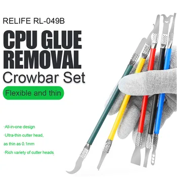 Комплект Ножове за Демонтаж на процесора Чип RELIFE RL-049B IC за Ремонт на Мобилни Телефони, Двустранно Разделение на дънната платка, Външни Ръчни Инструменти