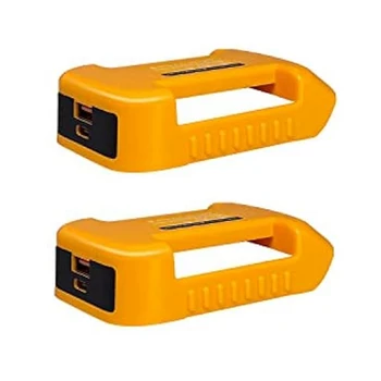 2 комплекта USB-зарядно устройство За батерии Dewalt 20V С бързо зареждане Power Wheel Adapter USB Зарядно Устройство (адаптер) Лесна инсталация
