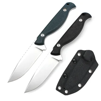 Нож с фиксирано острие от стомана D2 Tactical K sheath Висока твърдост EDC Outdoor Camping Tool GT0173