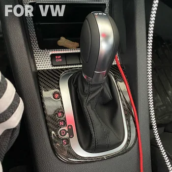 Кожена дръжка на автоматично превключване на предавките, колата Корона ръкохватка на скоростния DSG на VW Golf 6 Jetta MK6 EOS MK5 Автоматична корона превключване на предавките