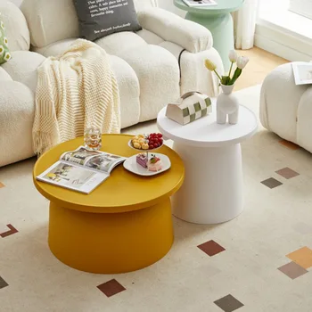 Естетичен масичка за кафе за съхранение в хола в скандинавски стил, малки минималистичные холни маси, кръгли преносими столове за обзавеждане El Hogar