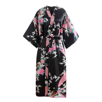 Халати за баня от вискоза, дамски нощен дрехи, домашно облекло в цветенце, интимно бельо, ежедневното кимоно, халат за баня, женското сексуално нощно рокля оверсайз