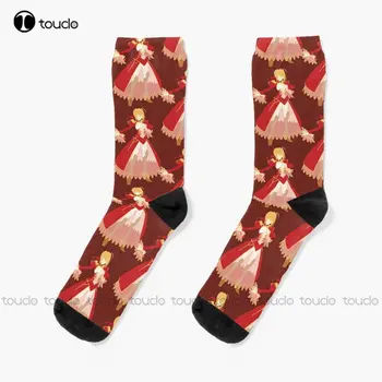 Nero Claudius (Етап 1) Чорапи серия Съдбата Fate, Чорапи-чехли, Персонални Унисекс чорапи за възрастни, юноши, младежи, Забавен подарък към поръчката