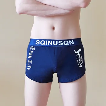 Младежко персонализирани бельо за мъже Sport Boxer Къси Модни Памучни гащи Са Секси гащи Гащи със свободен дъното