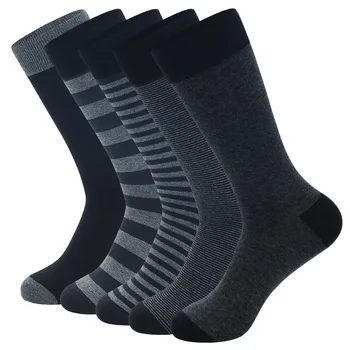 Мъжки чорапи Amazon в ивицата големи размери, обикновен бизнес чорапи европейски и американски есенно-зимни марки