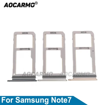 Aocarmo Тава За Sim-карти Nano Притежателя Слота За microSD Samsung Galaxy Note7 Дубликат Част