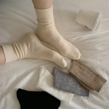 Меки чорапи Дебели възли дамски зимни чорапи с висока еластичност, защита на глезените, мека топлина, идеални за спорт, ежедневието, обикновен