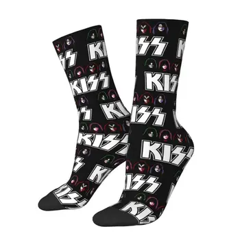 Стръмни Чорапи Kiss Хеви-Метъл групи За Мъже И Жени, Топли Чорапи С 3D печат в стила на Рок-енд-Рол, Баскетболни Спортни Чорапи