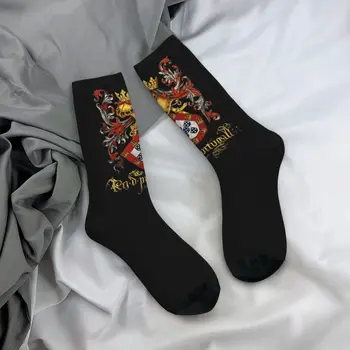 Есенно-Зимни Чорапи Унисекс в стил хип-хоп с Стопанските Крал на Португалия, чорапи с флага, Абсорбиращи потта Баскетболни чорапи