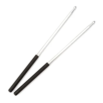 1 Двойка на барабанни пръчки от алуминиева сплав 5A, прости метални барабанни пръчки, нескользящие спортни пръчици за възрастни, деца и начинаещи