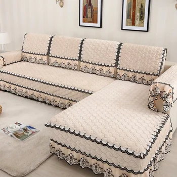 Европейският стил, плюшено калъфче за дивана, комбиниран комплект, тъканно нескользящая мека мебел възглавница, калъф за мека мебел 