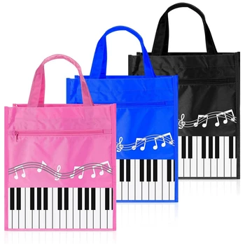 3 Бр Клавишите на Пианото Чанта е Малка Музикална Чанта За Пиано Множество Чанта През Рамо Чанта За Пазаруване и Чанта За Книги Чанта-Тоут Здрава 31,5 X 11 X 28,5 см