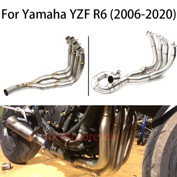 Актуализация За Мотоциклет YAMAHA YZF R6 Пълна Изпускателна Система с Предно Ниво Околовръстен Тръба Мотокрос Промяна Ауспуси От Неръждаема стомана