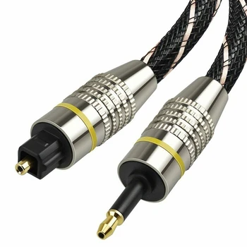 Цифров аудио кабел Toslink на Mini Toslink 3.5 мм Оптичен SPDIF кабел 5 М