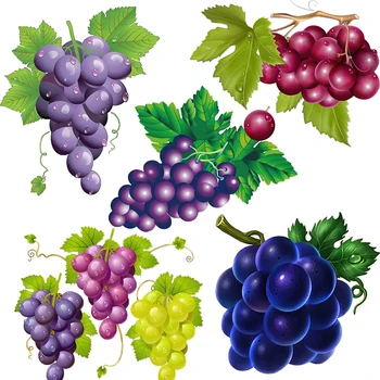 Мультяшная стикер Three Ratels CO81 с цветен грозде, Водоустойчив Стикер за декорация на дома, Стикер за стена