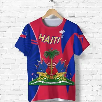 Мъжки тениски Haiti Shirt Сам Free Custom Name Number Hti Тениска С Националния Флаг на Страната Ht Френска Гаитянская Република Облекло
