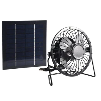 Мини вентилатор, захранван от слънчеви панели Преносим 5 w. 4-инчов Парникови Слънчев вентилатор за офис на открито