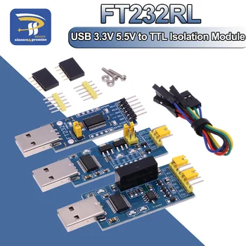 Модул за сериен порт с фотоволтаични изолация ADUM3201 FT232 USB 3.3 V 5.5 V към TTL адаптер Изолация FT232RL FTDI
