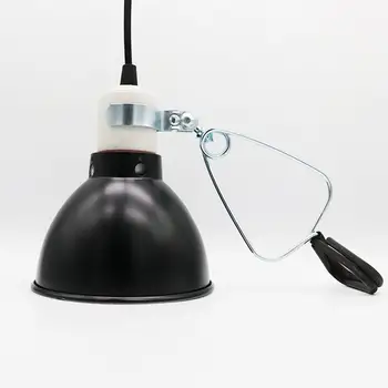 Лампа за отопление, влечуги, Огнеупорни Универсален Лесен за инсталиране Лампа за влечуги с дълбоко купол и кабел за захранване