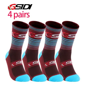 Комплект Чорапи за Състезателен Мотор GSIDI 4 Dual Sports Професионален Марка Спортни Чорапи Дишащи Чорапи за Шоссейного на Велосипед за Мъже и Жени