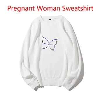 Дамски пуловер за бременни с забавен мил сладък принтом, Пролетта и есента Модерен Пуловер за бременни, Hoody по поръчка