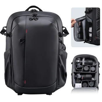 Раница за фотоапарат Ulanzi BP09 22 л Лека пътна чанта за съхранение с голям капацитет, водоустойчива чанта за снимане на цифровите огледално-рефлексни фотоапарати