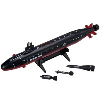 Украса за атомна подводница с эсминцем на ВМС на Детски модел на военен кораб, Звукови и светлинни играчки за подводница жива украса