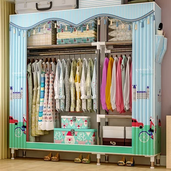 Обикновен шкаф, стоманена тръба, удебелена армированная тъкан, за кабинет, лесен и модерен шкаф за съхранение