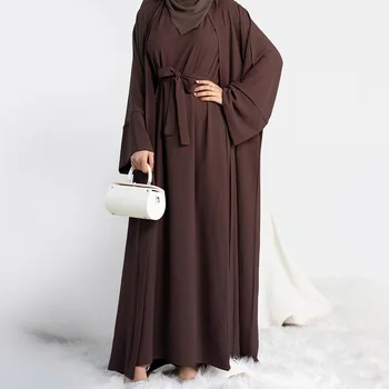 Открита в Абая на Рамадан, комплект от 2 теми, подходящи мюсюлмански комплекти, абаи за жени, луксозно рокля-хиджаб в Дубай, Турция, Африка Ислямска облекло