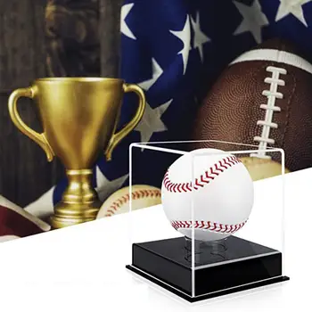 Высокостабильная Кутия за показване на софтбол, Акрилни Топки За съхранение на Преносим Органайзер за показване на топки за спортни стоки