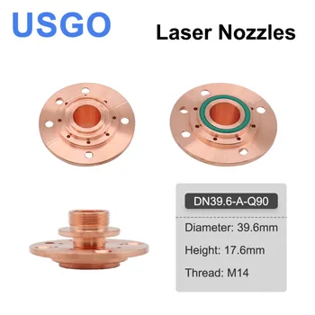 Конектор за Лазерен Накрайник USGO G-type DN-2 Q90 Височина 12.3 мм/17,6 мм, С Резба M14 За Оптична Лазерна Машина За Рязане на Дюзи