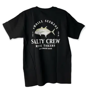 Мъжки t-shirt Salty GT Standard черен на цвят, с кръгло деколте