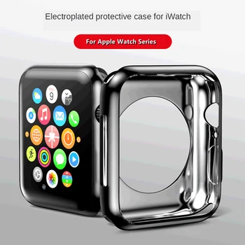Силикон Прозрачен калъф за Apple Watch Серия 6 5 4 3 2 SE Защитен калъф за iWatch 38 40 42 44 ММ Защитно фолио за екрана