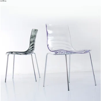 Трапезария стол в скандинавски стил, минималистичные съвременни пластмасови трапезни столове за почивка, Модерно прост стол за преговори, Домашна кухненски мебели