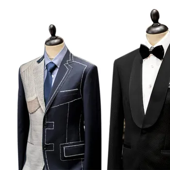 Индивидуален Бизнес Случайни Монтиране Вечерно Облекло За Младоженеца-Висок клас, Сватбен Мъжки Комплект