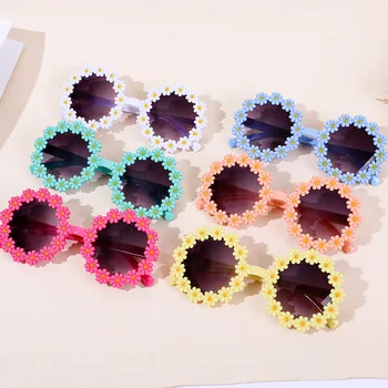Нови слънчеви очила с кръгла цвете UV400 за момичета, за момчета, за деца, слънчеви очила за защита от слънцето на открито, детски спортни слънчеви очила, очила за деца